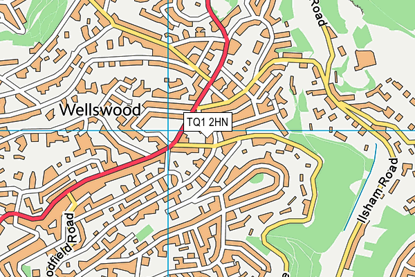 TQ1 2HN map - OS VectorMap District (Ordnance Survey)
