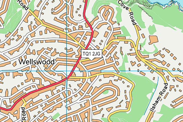 TQ1 2JG map - OS VectorMap District (Ordnance Survey)