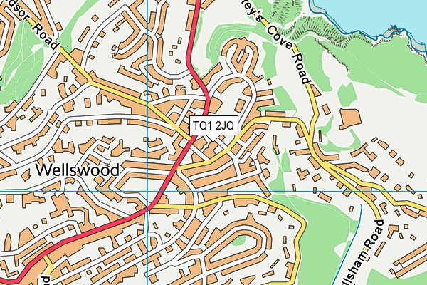 TQ1 2JQ map - OS VectorMap District (Ordnance Survey)