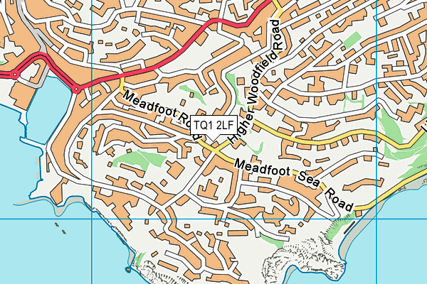 TQ1 2LF map - OS VectorMap District (Ordnance Survey) TQ1 2LF map - OS VectorMap District (Ordnance Survey)