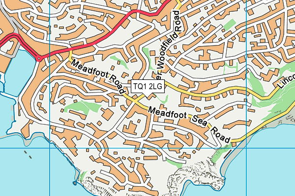 TQ1 2LG map - OS VectorMap District (Ordnance Survey) TQ1 2LG map - OS VectorMap District (Ordnance Survey)