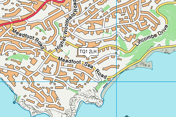 TQ1 2LH map - OS VectorMap District (Ordnance Survey) TQ1 2LH map - OS VectorMap District (Ordnance Survey)