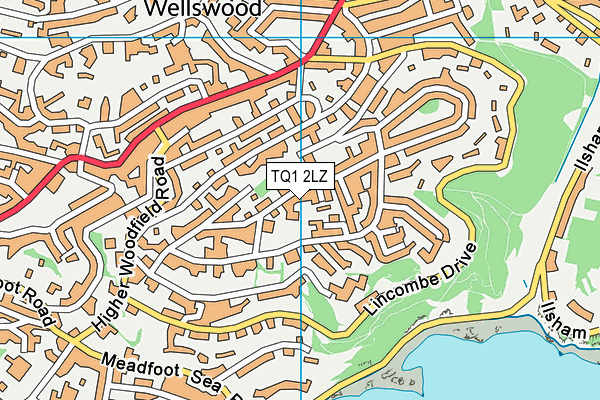 TQ1 2LZ map - OS VectorMap District (Ordnance Survey) TQ1 2LZ map - OS VectorMap District (Ordnance Survey)