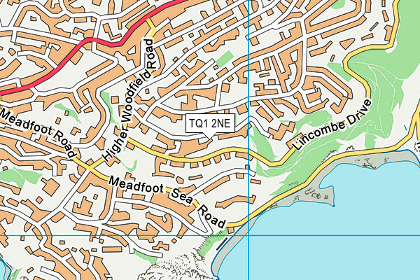 TQ1 2NE map - OS VectorMap District (Ordnance Survey) TQ1 2NE map - OS VectorMap District (Ordnance Survey)