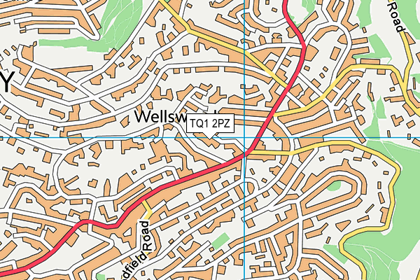 TQ1 2PZ map - OS VectorMap District (Ordnance Survey) TQ1 2PZ map - OS VectorMap District (Ordnance Survey)