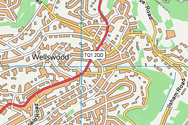 TQ1 2QD map - OS VectorMap District (Ordnance Survey) TQ1 2QD map - OS VectorMap District (Ordnance Survey)