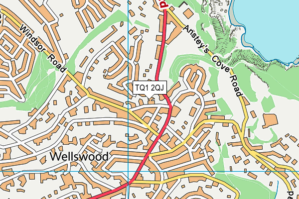 TQ1 2QJ map - OS VectorMap District (Ordnance Survey)