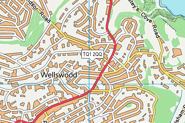 TQ1 2QQ map - OS VectorMap District (Ordnance Survey)