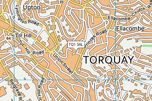 TQ1 3AL map - OS VectorMap District (Ordnance Survey) TQ1 3AL map - OS VectorMap District (Ordnance Survey)
