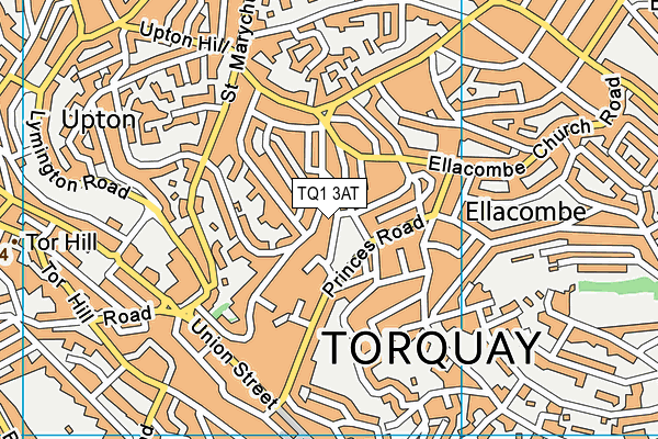 TQ1 3AT map - OS VectorMap District (Ordnance Survey) TQ1 3AT map - OS VectorMap District (Ordnance Survey)