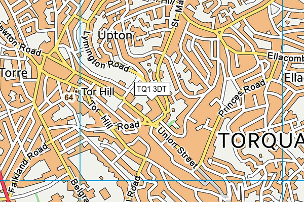 TQ1 3DT map - OS VectorMap District (Ordnance Survey) TQ1 3DT map - OS VectorMap District (Ordnance Survey)