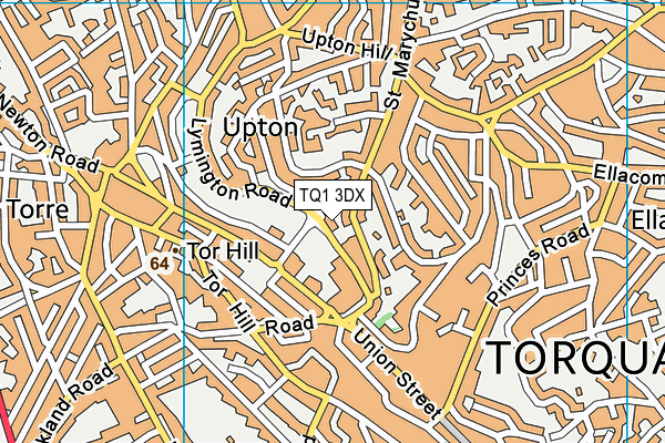 TQ1 3DX map - OS VectorMap District (Ordnance Survey) TQ1 3DX map - OS VectorMap District (Ordnance Survey)