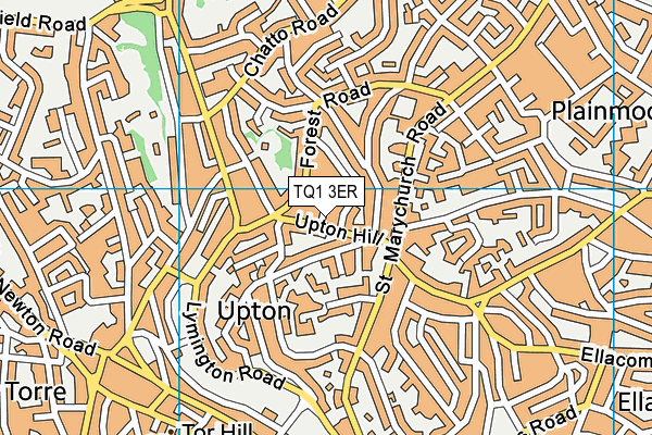 TQ1 3ER map - OS VectorMap District (Ordnance Survey) TQ1 3ER map - OS VectorMap District (Ordnance Survey)