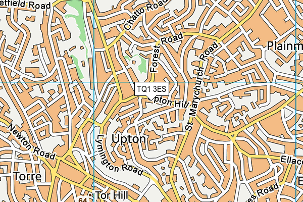 TQ1 3ES map - OS VectorMap District (Ordnance Survey) TQ1 3ES map - OS VectorMap District (Ordnance Survey)