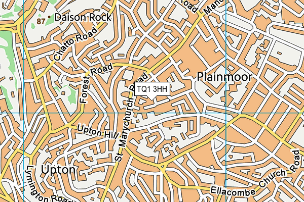 TQ1 3HH map - OS VectorMap District (Ordnance Survey) TQ1 3HH map - OS VectorMap District (Ordnance Survey)