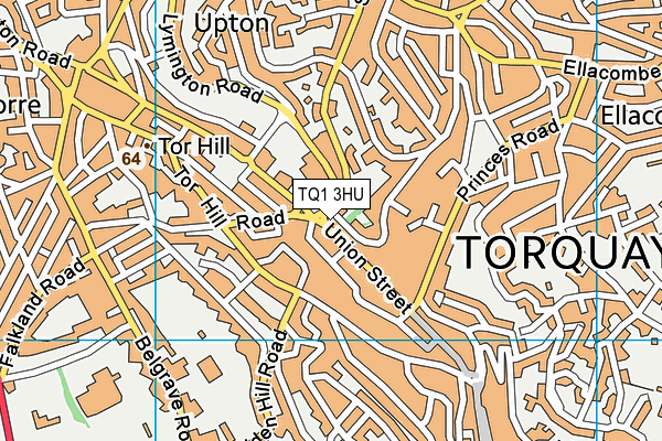 TQ1 3HU map - OS VectorMap District (Ordnance Survey) TQ1 3HU map - OS VectorMap District (Ordnance Survey)