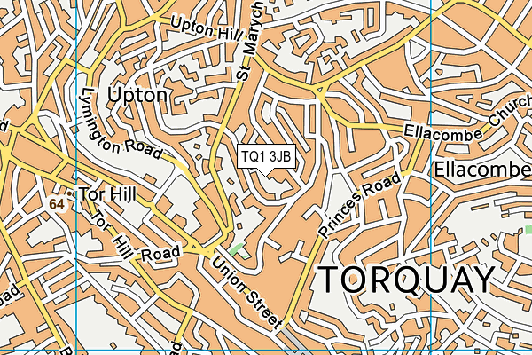 TQ1 3JB map - OS VectorMap District (Ordnance Survey) TQ1 3JB map - OS VectorMap District (Ordnance Survey)