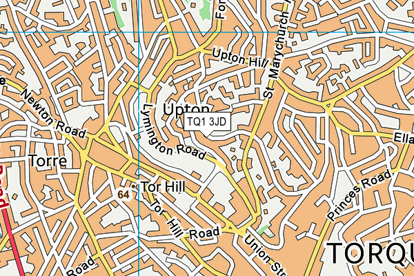 TQ1 3JD map - OS VectorMap District (Ordnance Survey) TQ1 3JD map - OS VectorMap District (Ordnance Survey)
