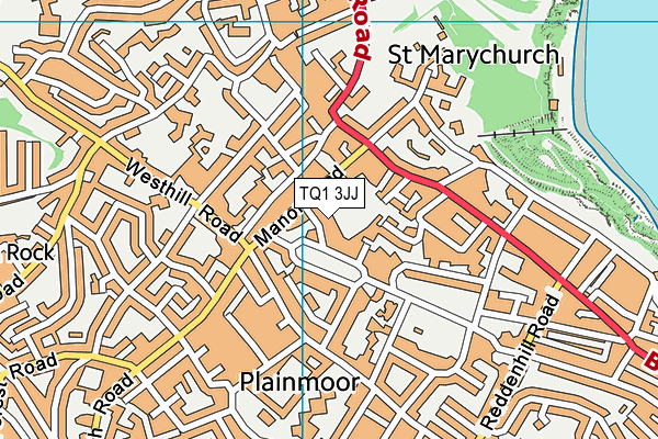 TQ1 3JJ map - OS VectorMap District (Ordnance Survey)