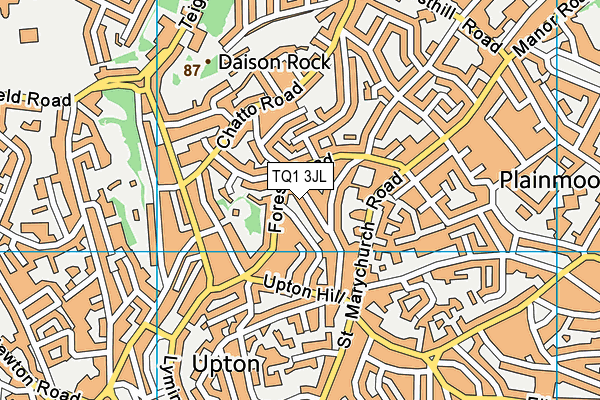 TQ1 3JL map - OS VectorMap District (Ordnance Survey) TQ1 3JL map - OS VectorMap District (Ordnance Survey)