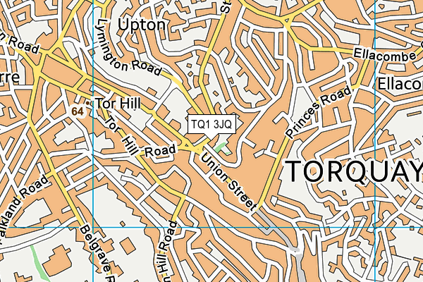 TQ1 3JQ map - OS VectorMap District (Ordnance Survey) TQ1 3JQ map - OS VectorMap District (Ordnance Survey)