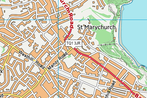 TQ1 3JR map - OS VectorMap District (Ordnance Survey) TQ1 3JR map - OS VectorMap District (Ordnance Survey)