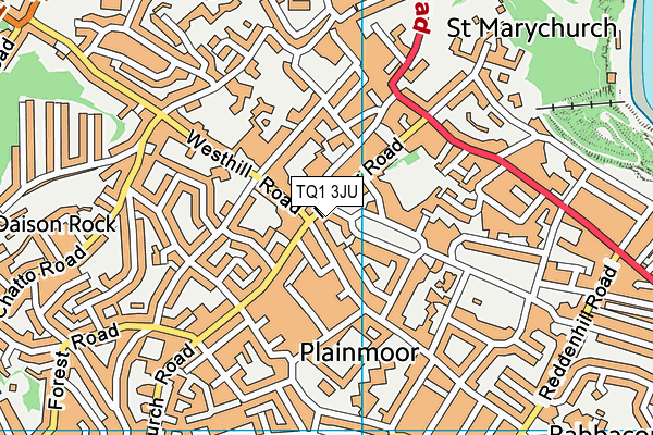 TQ1 3JU map - OS VectorMap District (Ordnance Survey)