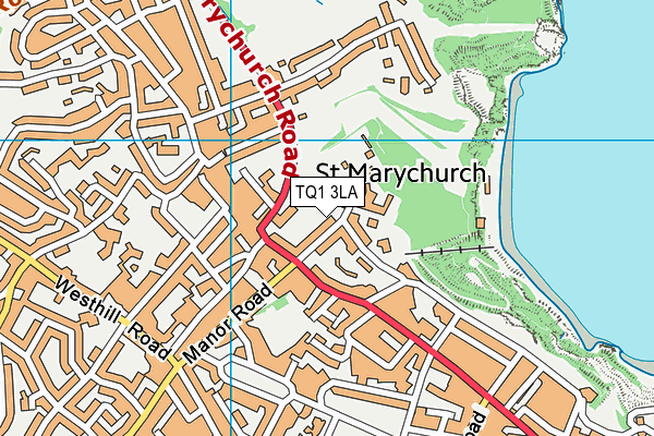 TQ1 3LA map - OS VectorMap District (Ordnance Survey) TQ1 3LA map - OS VectorMap District (Ordnance Survey)