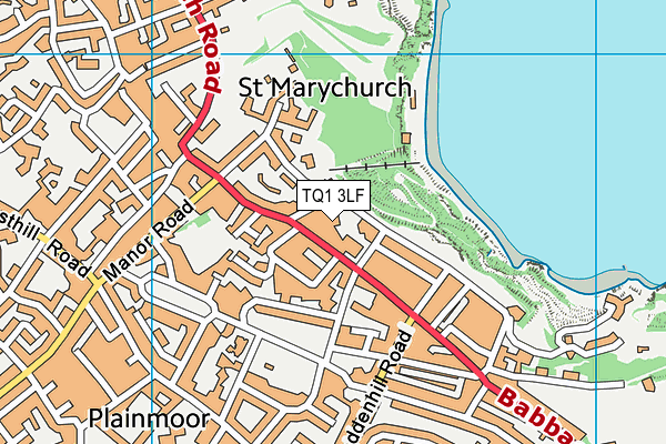 TQ1 3LF map - OS VectorMap District (Ordnance Survey) TQ1 3LF map - OS VectorMap District (Ordnance Survey)