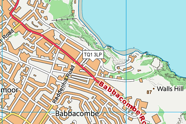 TQ1 3LP map - OS VectorMap District (Ordnance Survey) TQ1 3LP map - OS VectorMap District (Ordnance Survey)