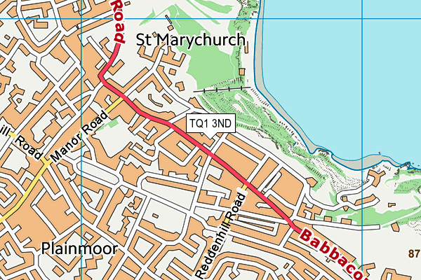 TQ1 3ND map - OS VectorMap District (Ordnance Survey) TQ1 3ND map - OS VectorMap District (Ordnance Survey)