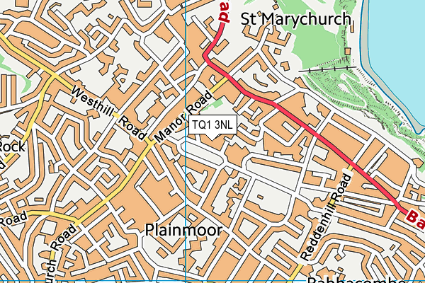 TQ1 3NL map - OS VectorMap District (Ordnance Survey) TQ1 3NL map - OS VectorMap District (Ordnance Survey)