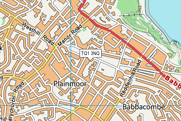 TQ1 3NQ map - OS VectorMap District (Ordnance Survey)