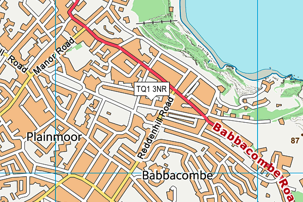 TQ1 3NR map - OS VectorMap District (Ordnance Survey) TQ1 3NR map - OS VectorMap District (Ordnance Survey)