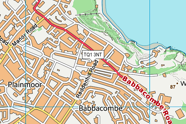 TQ1 3NT map - OS VectorMap District (Ordnance Survey) TQ1 3NT map - OS VectorMap District (Ordnance Survey)