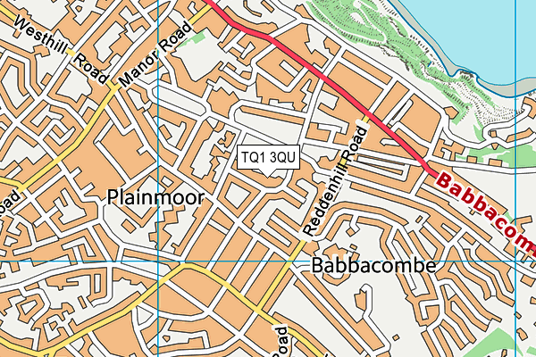 TQ1 3QU map - OS VectorMap District (Ordnance Survey) TQ1 3QU map - OS VectorMap District (Ordnance Survey)