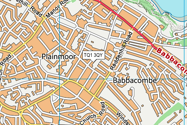 TQ1 3QY map - OS VectorMap District (Ordnance Survey) TQ1 3QY map - OS VectorMap District (Ordnance Survey)