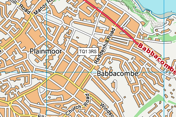TQ1 3RS map - OS VectorMap District (Ordnance Survey) TQ1 3RS map - OS VectorMap District (Ordnance Survey)