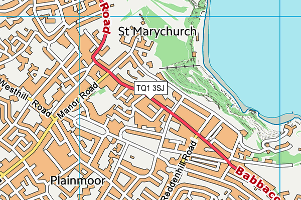 TQ1 3SJ map - OS VectorMap District (Ordnance Survey) TQ1 3SJ map - OS VectorMap District (Ordnance Survey)