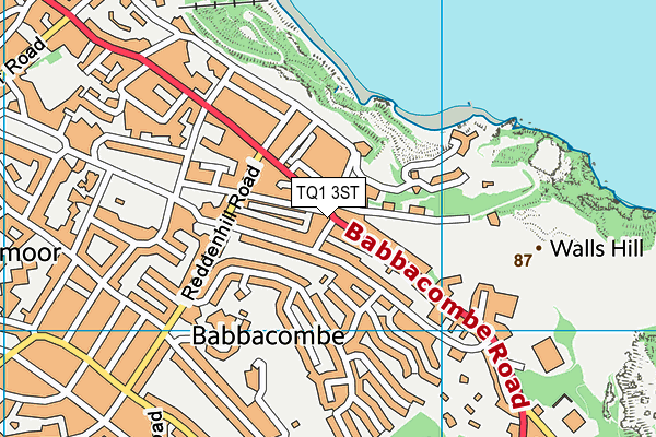 TQ1 3ST map - OS VectorMap District (Ordnance Survey) TQ1 3ST map - OS VectorMap District (Ordnance Survey)