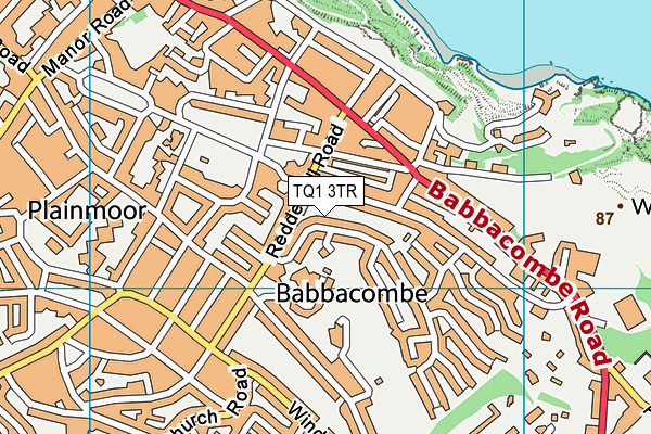 TQ1 3TR map - OS VectorMap District (Ordnance Survey) TQ1 3TR map - OS VectorMap District (Ordnance Survey)