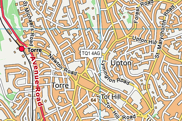 TQ1 4AG map - OS VectorMap District (Ordnance Survey)