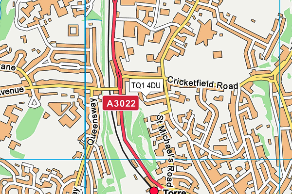 TQ1 4DU map - OS VectorMap District (Ordnance Survey)