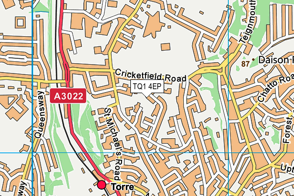 TQ1 4EP map - OS VectorMap District (Ordnance Survey) TQ1 4EP map - OS VectorMap District (Ordnance Survey)