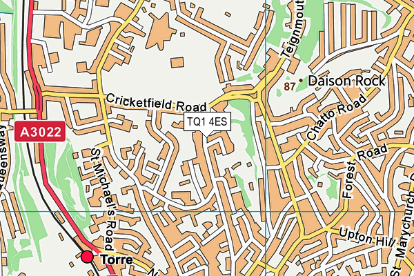 TQ1 4ES map - OS VectorMap District (Ordnance Survey) TQ1 4ES map - OS VectorMap District (Ordnance Survey)