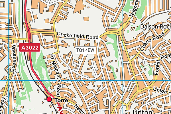 TQ1 4EW map - OS VectorMap District (Ordnance Survey) TQ1 4EW map - OS VectorMap District (Ordnance Survey)
