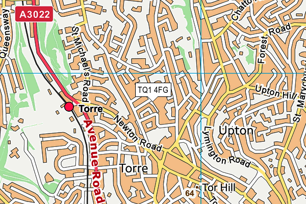 TQ1 4FG map - OS VectorMap District (Ordnance Survey) TQ1 4FG map - OS VectorMap District (Ordnance Survey)