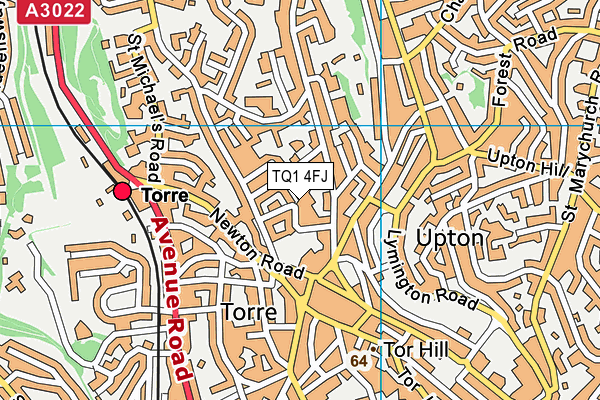 TQ1 4FJ map - OS VectorMap District (Ordnance Survey)