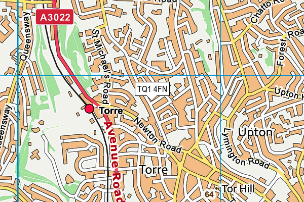 TQ1 4FN map - OS VectorMap District (Ordnance Survey) TQ1 4FN map - OS VectorMap District (Ordnance Survey)