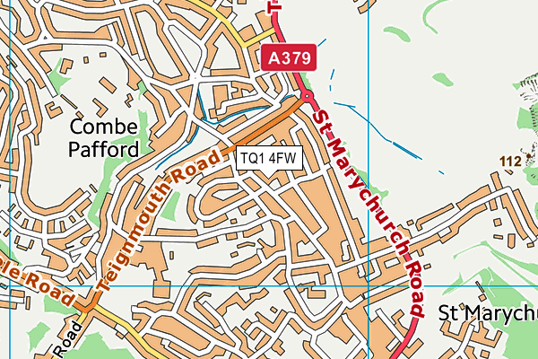 TQ1 4FW map - OS VectorMap District (Ordnance Survey)